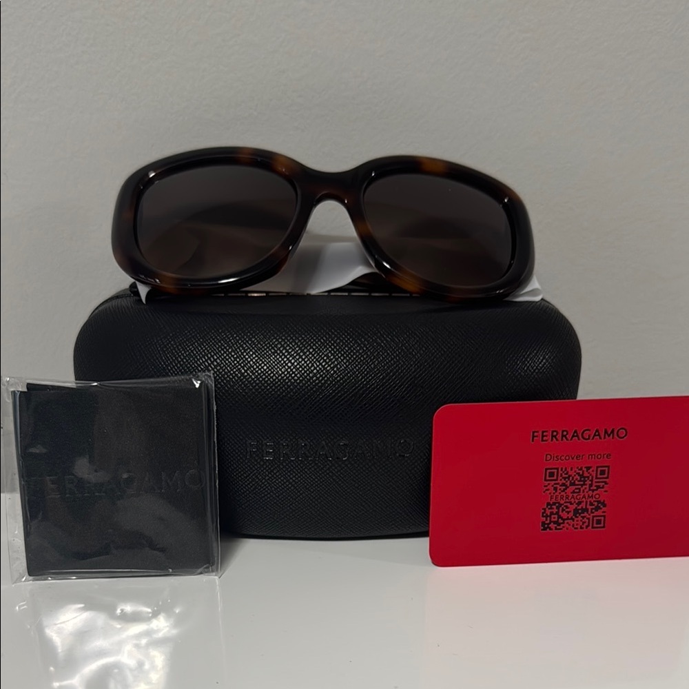 Salvatore Ferragamo Tortoise Shell Sunglasses